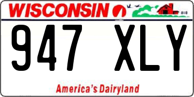 WI license plate 947XLY