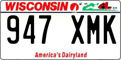 WI license plate 947XMK
