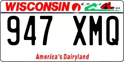 WI license plate 947XMQ