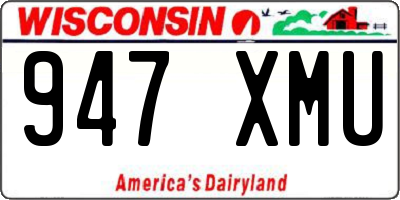 WI license plate 947XMU