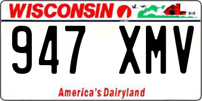 WI license plate 947XMV