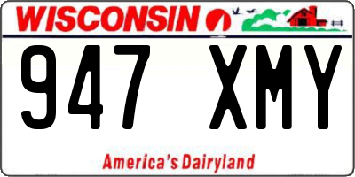 WI license plate 947XMY
