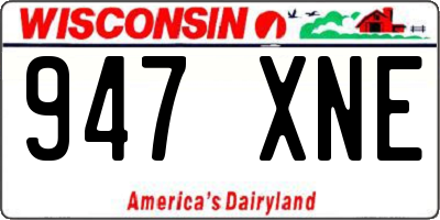 WI license plate 947XNE