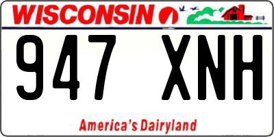 WI license plate 947XNH