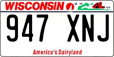 WI license plate 947XNJ