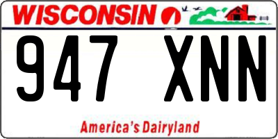 WI license plate 947XNN