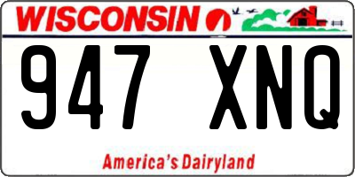WI license plate 947XNQ