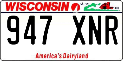 WI license plate 947XNR