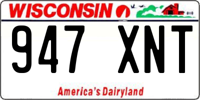 WI license plate 947XNT