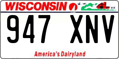 WI license plate 947XNV