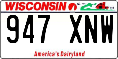 WI license plate 947XNW