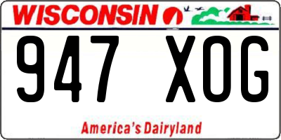 WI license plate 947XOG