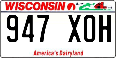 WI license plate 947XOH