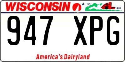 WI license plate 947XPG