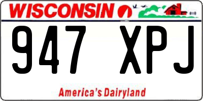 WI license plate 947XPJ