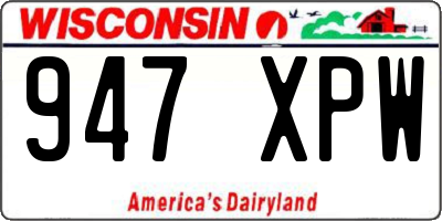 WI license plate 947XPW