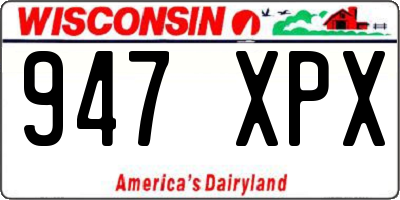 WI license plate 947XPX