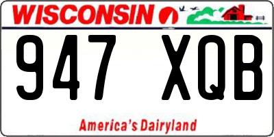 WI license plate 947XQB