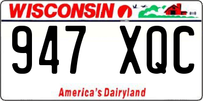 WI license plate 947XQC