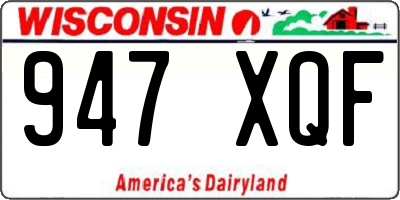 WI license plate 947XQF