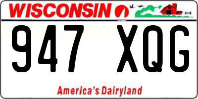 WI license plate 947XQG