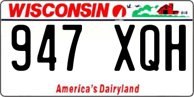WI license plate 947XQH
