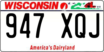 WI license plate 947XQJ