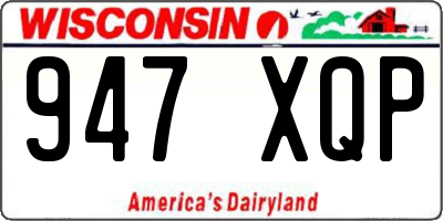 WI license plate 947XQP