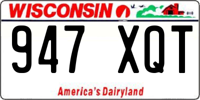 WI license plate 947XQT