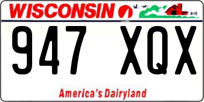 WI license plate 947XQX