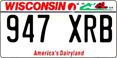 WI license plate 947XRB