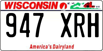 WI license plate 947XRH