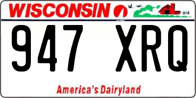 WI license plate 947XRQ