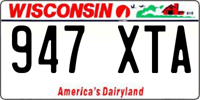 WI license plate 947XTA