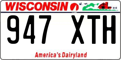 WI license plate 947XTH