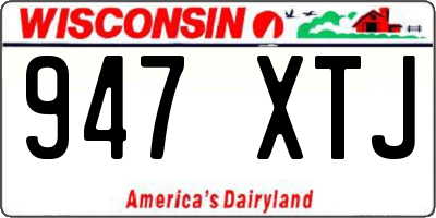 WI license plate 947XTJ
