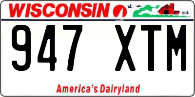 WI license plate 947XTM