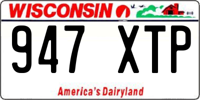 WI license plate 947XTP