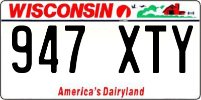 WI license plate 947XTY
