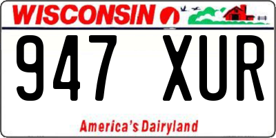 WI license plate 947XUR