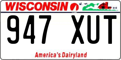 WI license plate 947XUT