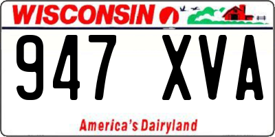 WI license plate 947XVA