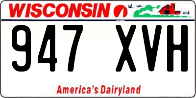 WI license plate 947XVH