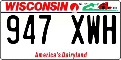 WI license plate 947XWH