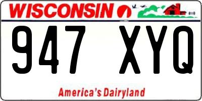 WI license plate 947XYQ