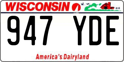 WI license plate 947YDE