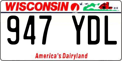 WI license plate 947YDL