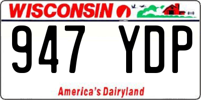 WI license plate 947YDP