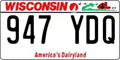 WI license plate 947YDQ