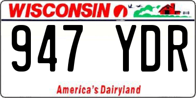 WI license plate 947YDR